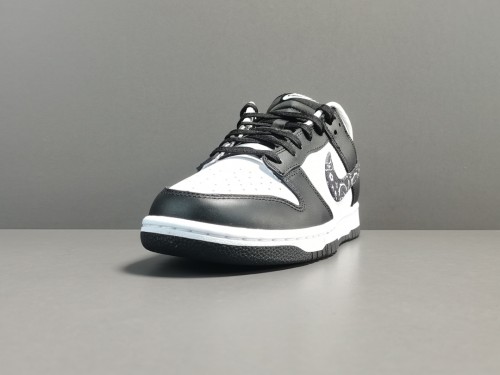 Nike Dunk Low Retro＂Black Paisley＂Unisex Sneakers Shoes
