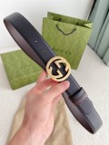 Gucci Classic Double Sided Cowhide Belt 3.5cm