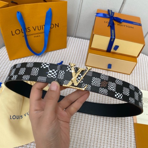 Louis Vuitton New Double Sided Cowhide Belt 4.0cm