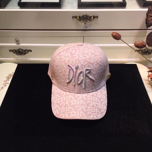 Dior New Women Full Diamond Baseball Cap