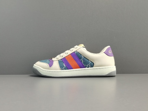 Gucci Unisex Distressed Screener sneaker GG Casual Shoes