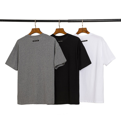 Fear of God Essentials Geometric Short Sleeve Cotton Collarless T-Shirt