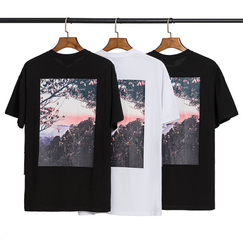 Fear of God Essentials Landscape Pattern Cotton Lettering Loose Collarless Bottoming Shirt