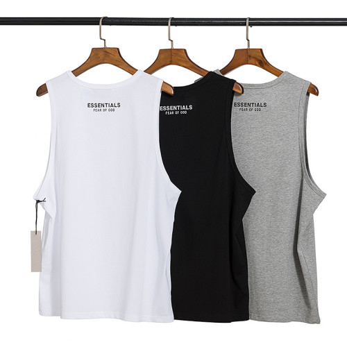 Fear of God Essentials Solid Color Letter Cotton Loose Casual Tank Top 