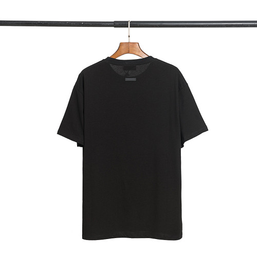 Fear of God Essentials Loose Collarless Casual Cotton Short Sleeve T-Shirt Letter Flocking