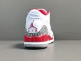 Air Jordan 3  Retro Cardinal Red Basketball Shoes Sneakers