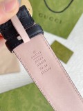 Gucci Classic Embossing Double Sided Cowhide Belt 40mm