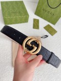 Gucci Classic Embossing Double Sided Cowhide Belt 40mm