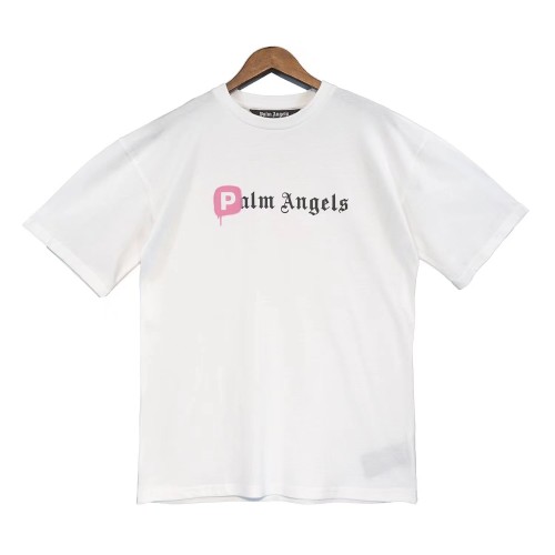 Palm Angels Summer New P Letter Graffiti Print Short-Sleeved Casual Loose Cotton T-Shirt