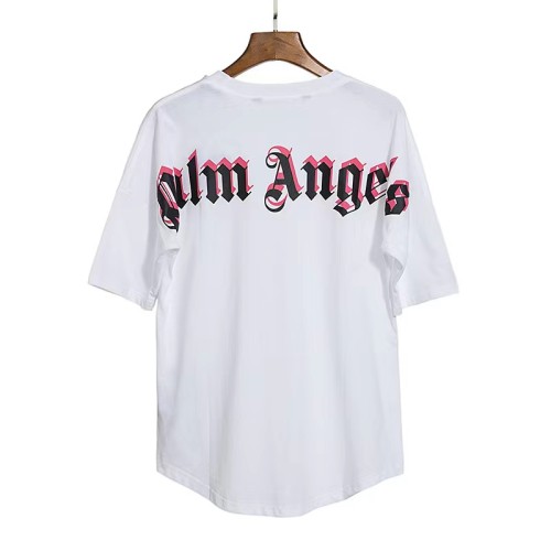 Palm Angels Double Shadow Letter Logo Print Short-Sleeved Drop-Shoulder Cotton T-Shirt