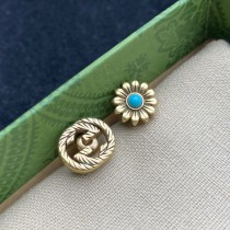Gucci Vintage Double G Small Daisy Stud Earrings