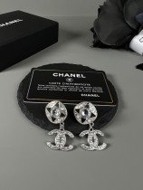 Chanel New Round Four-Pointed Star Double C Earrings
