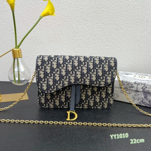 Dior Jacquard Canvas Cowhide Tote Bag Sizes:22 x 14.5 x 3.5cm