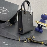 Prada Leather Handle Tote Bag Sizes:17*0.7*29cm