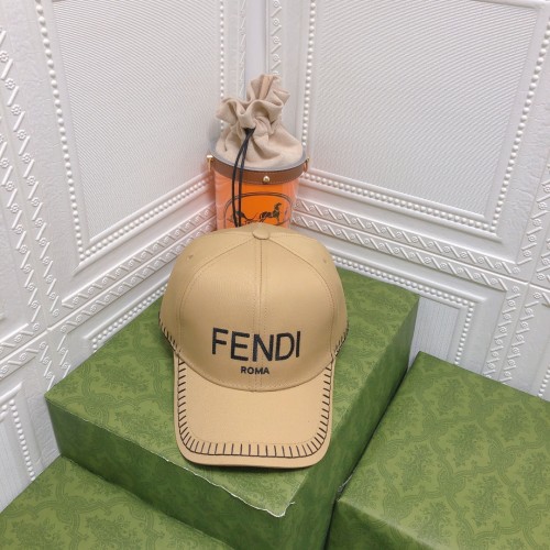 Fendi Simple Embroidered Logo Baseball Cap Hat
