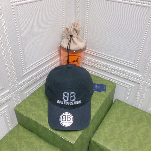 Balenciaga New Double B Embroidered Letter Baseball Cap Hat