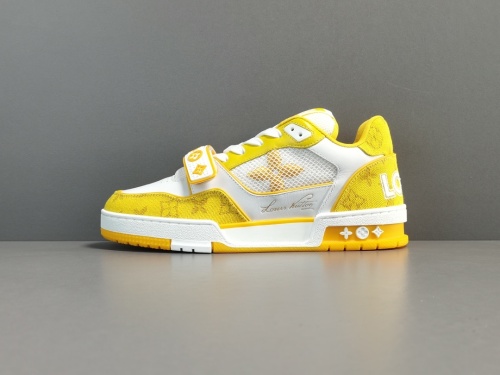 Louis Vuitton Trainer Men Low Top Velcro Fashion Sneakers Shoes