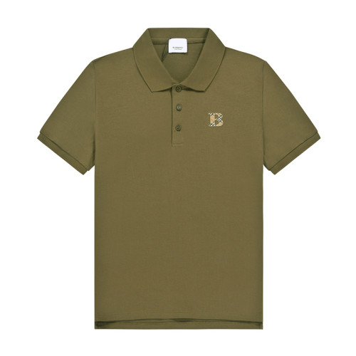Burberry BBR TB Men letter Embroidered Logo Lapel POLO T-Shirt