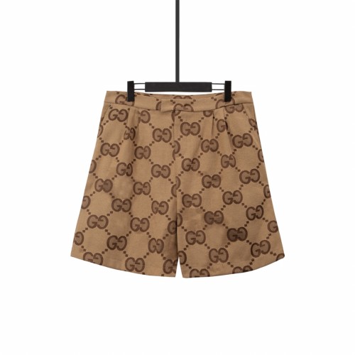 Gucci Oversized Full Logo Print Shorts Unisex Casual Pants
