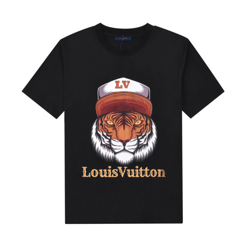 Louis Vuitton Unisex Tiger Limited Edition Printing Short SleeveCotton Loose T-Shirt
