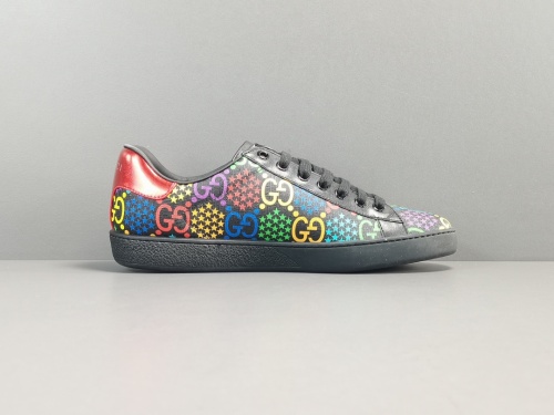 GUCCl GG Supreme Low Psychedelic Unisex Casual Sneakers Shoes