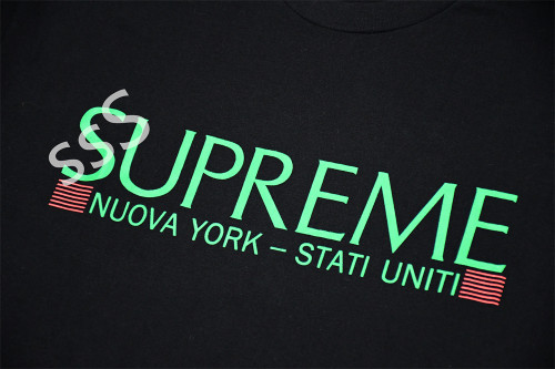 Supreme Cotton Short T-shirt Men 20FW Nuova York Letters Tee Short Sleeve