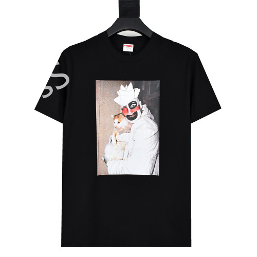 Supreme Cotton Short T-shirt 20SS Leigh Bowery Clown Hugging Kitten Print Tee Short Sleeve