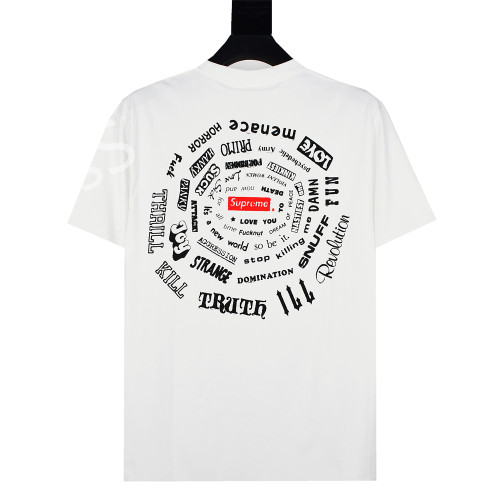 Supreme Cotton Short T-shirt 21SS Spiral Turbo Screwall Box Letter Print Tee Short Sleeve