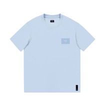 Fendi Unisex Short Sleeve Logo Embroidered Jacquard Plaque T-Shirt