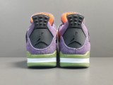 Air Jordan 4 Retro＂Cany Purple＂Shock-Absorbing Non-Slip Retro Basketball Shoes