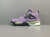 Air Jordan 4 Retro＂Cany Purple＂Shock-Absorbing Non-Slip Retro Basketball Shoes