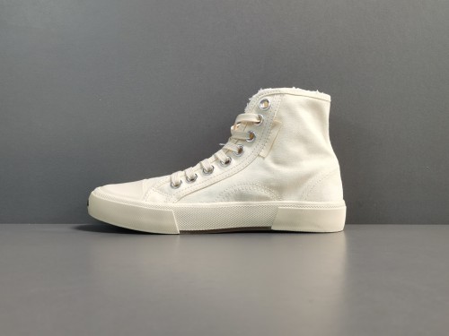 Balenciaga Unisex Paris Ripped And Washed High-Top Sneakers Shoes