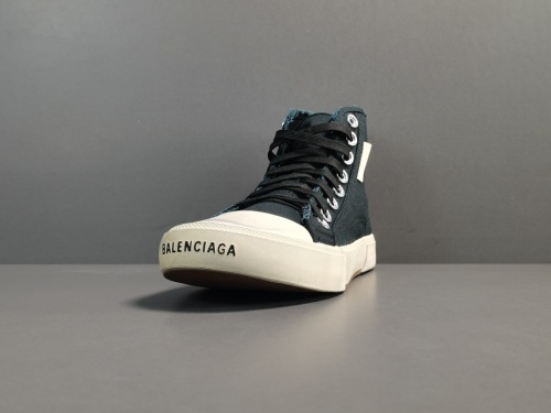 Balenciaga Unisex Paris Ripped And Washed High-Top Sneakers Shoes