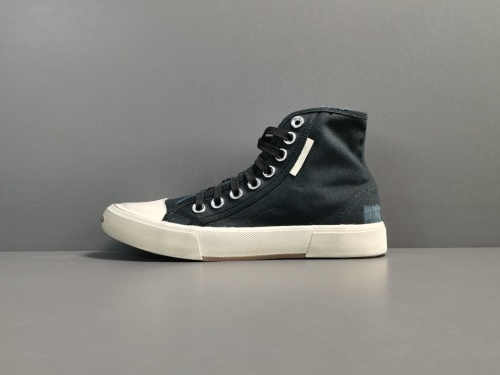 Balenciaga Unisex Paris Ripped And Washed High-Top Sneakers Shoes