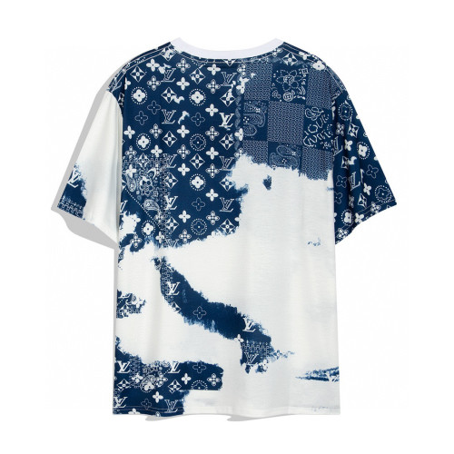 Louis Vuitton Classic Gradient Crew Neck T-Shirt Full Print Short Sleeves