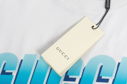 Gucci Classic Cotton Crew Neck T-Shirt Logo Letter Print Short Sleeves