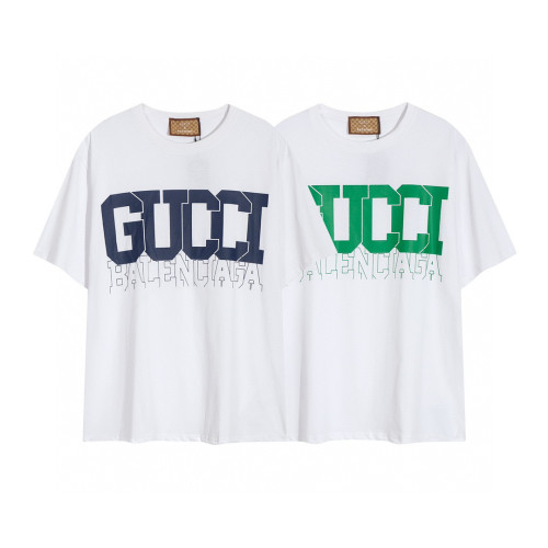 Gucci Classic Cotton Crew Neck T-Shirt Logo Letter Print Short Sleeves