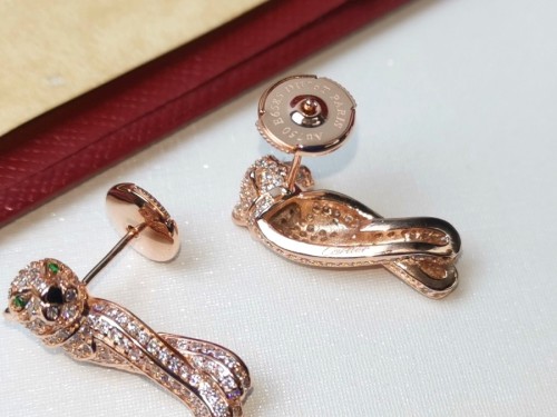 Cartier Classic Leopard Full Diamond Earrings