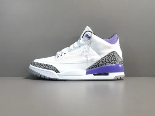 Air Jordan 3  Retro＂Dark lris ＂ Non-Slip Retro Basketball Shoes