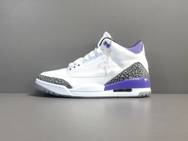 Air Jordan 3 Retro"Dark lris " Non-Slip Retro Basketball Shoes