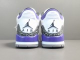 Air Jordan 3  Retro＂Dark lris ＂ Non-Slip Retro Basketball Shoes