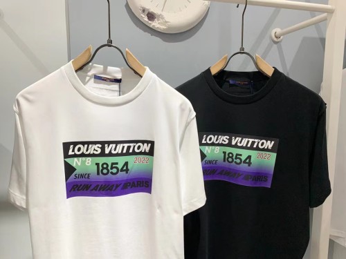 Louis Vuitton Unisex Classic Print Paris Show Short Sleeves T-Shirt