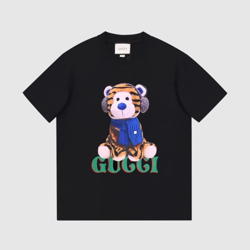 Cucci x Adidas Unisex Cartoon Tiger Print Cotton LOGO Couple T-Shirt