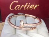 Cartier Half Circle Full Diamond Nail Bracelet