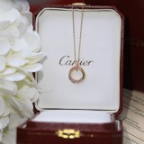 Cartier Fashion Classic Three-color Three-ring Necklace