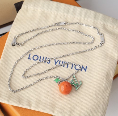 New Louis Vuitton Classic Fashion Orange Fruit Ornament Necklace