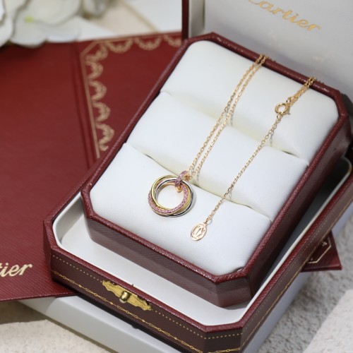 Cartier Fashion Classic Three-color Three-ring Necklace