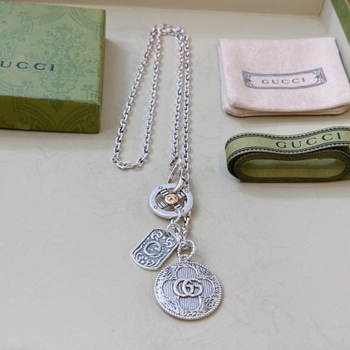 Gucci Latest Chain Double G Design Concept Retro Pattern Necklace