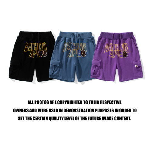 BAPE/A/Bathing Ape Men Logo Print Sweat Shorts Sport Quick Dry Short Pants