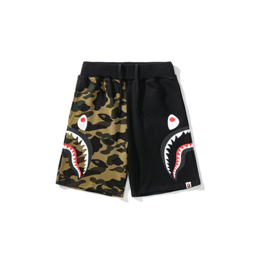 BAPE/A/Bathing Ape Unisex Shark Head Sweat Shorts Camouflage Sport short pants